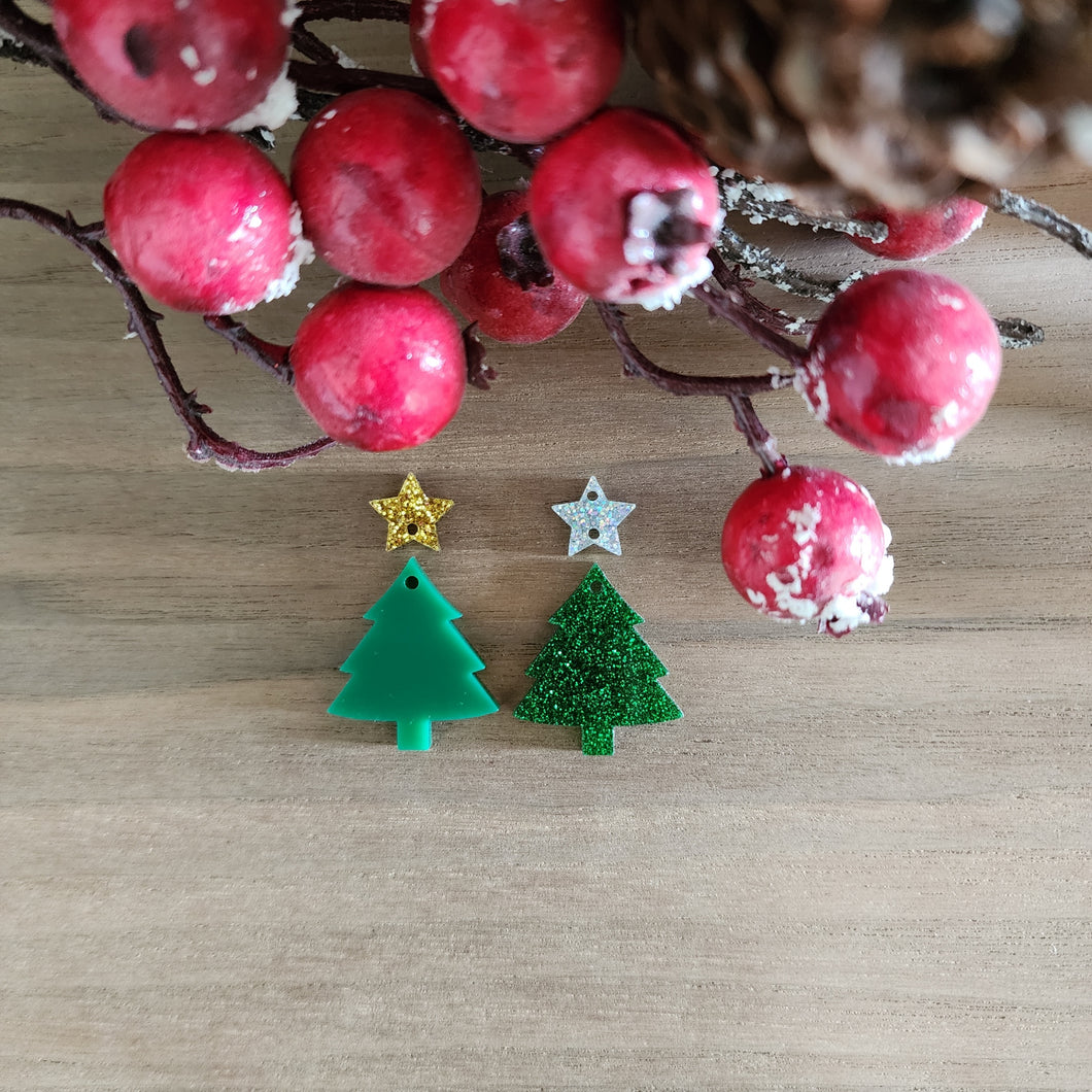 Christmas Acrylic Tree & Star Drops