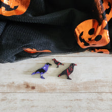 Load image into Gallery viewer, Halloween Patterned Wood Crow/Raven Studs &amp; Drops
