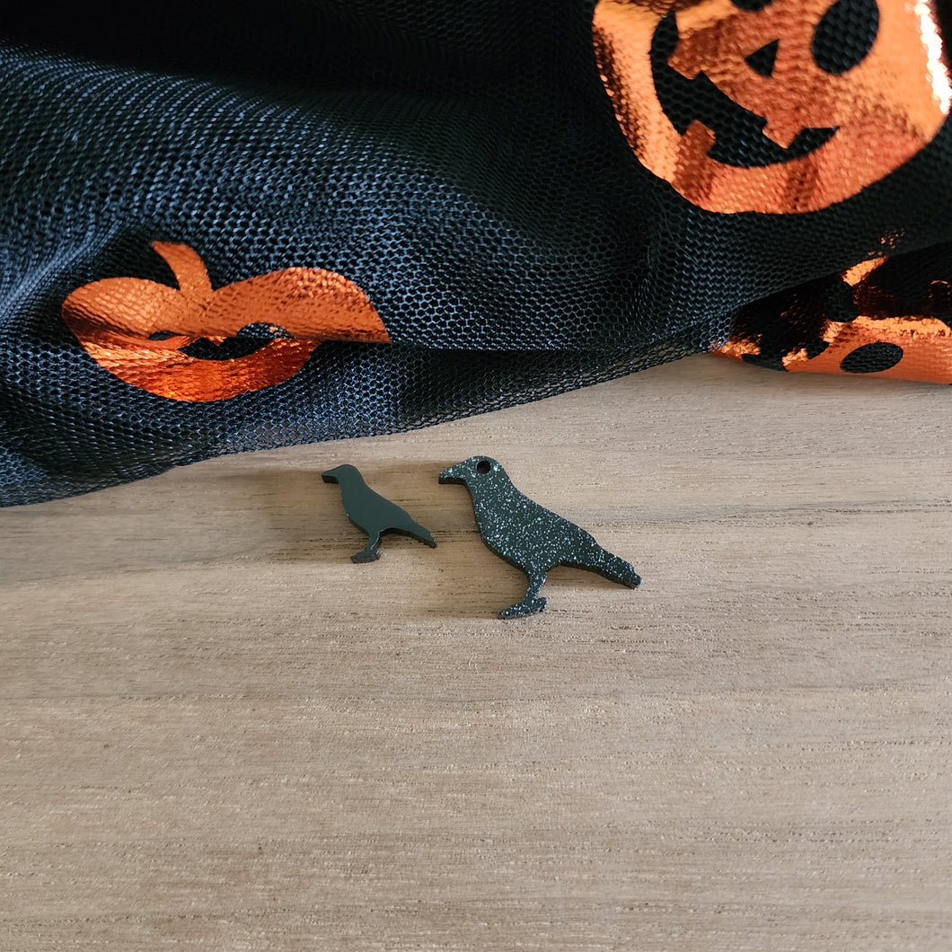 Halloween Acrylic Crow/Raven Drops & Studs