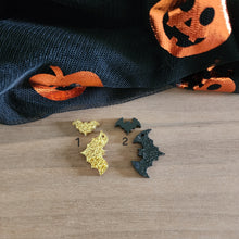 Load image into Gallery viewer, Halloween Acrylic Bats Drops &amp; Studs
