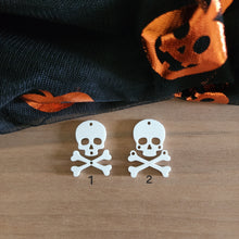 Load image into Gallery viewer, Halloween Acrylic Skull &amp; Crossbones Drops
