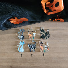 Load image into Gallery viewer, Patterned Acrylic Halloween Cat Drops
