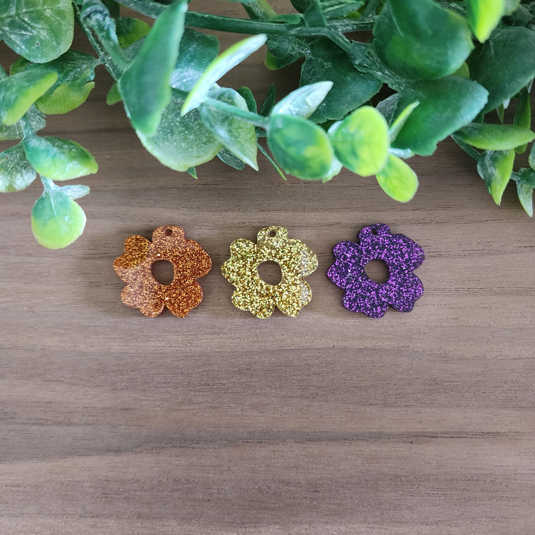 Boho/Retro Flower Acrylic Drop