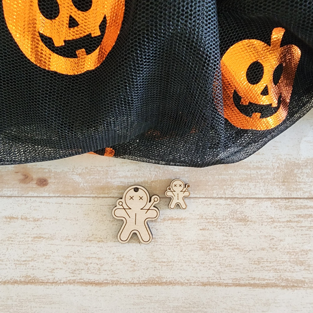 Halloween Voodoo Doll Stud & Drop