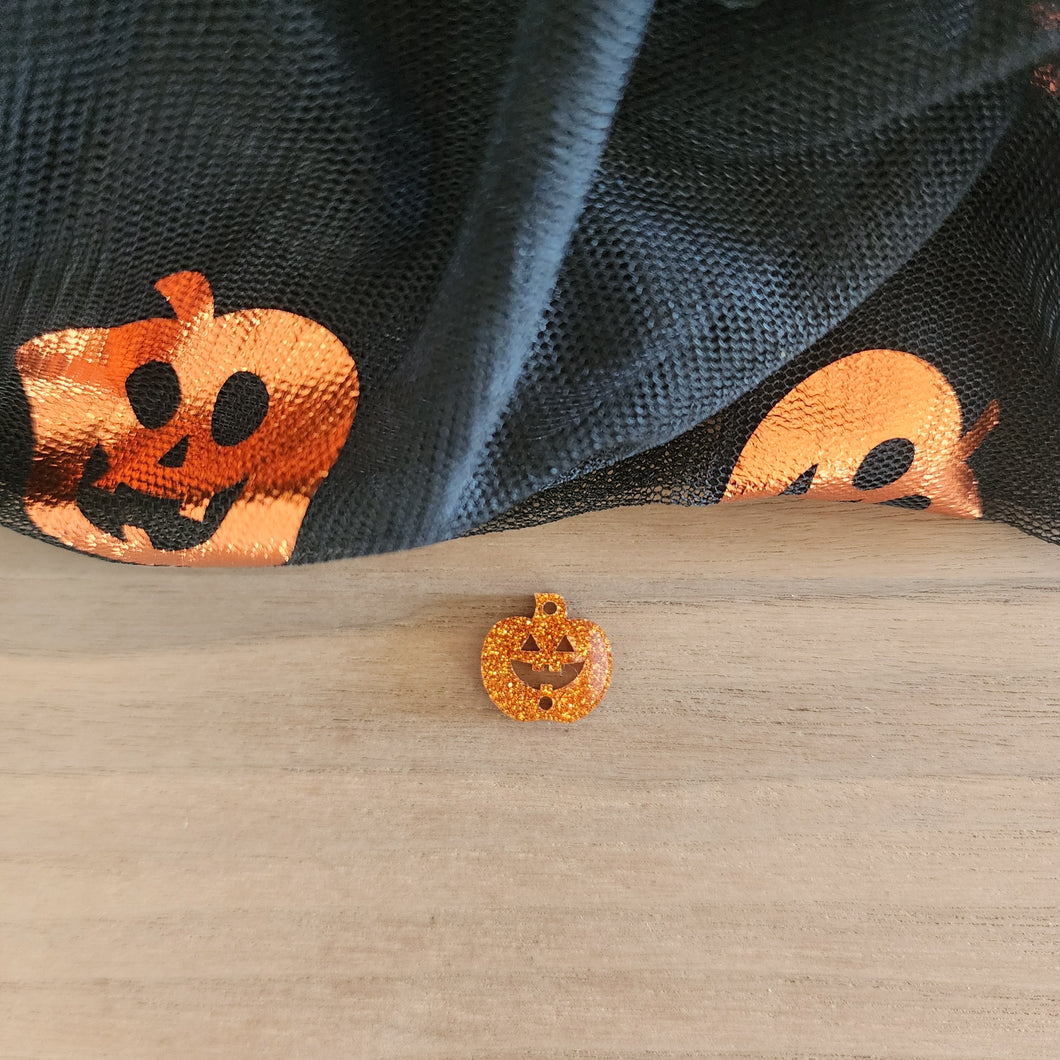 Halloween Acrylic Jack o' Lantern Double Hole Connector