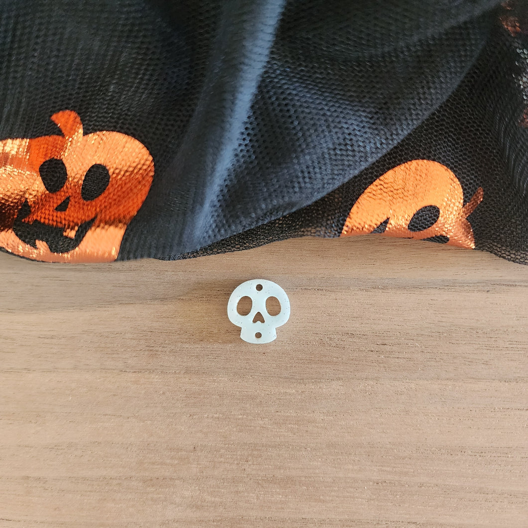 Halloween Acrylic Skull Double Hole Connector