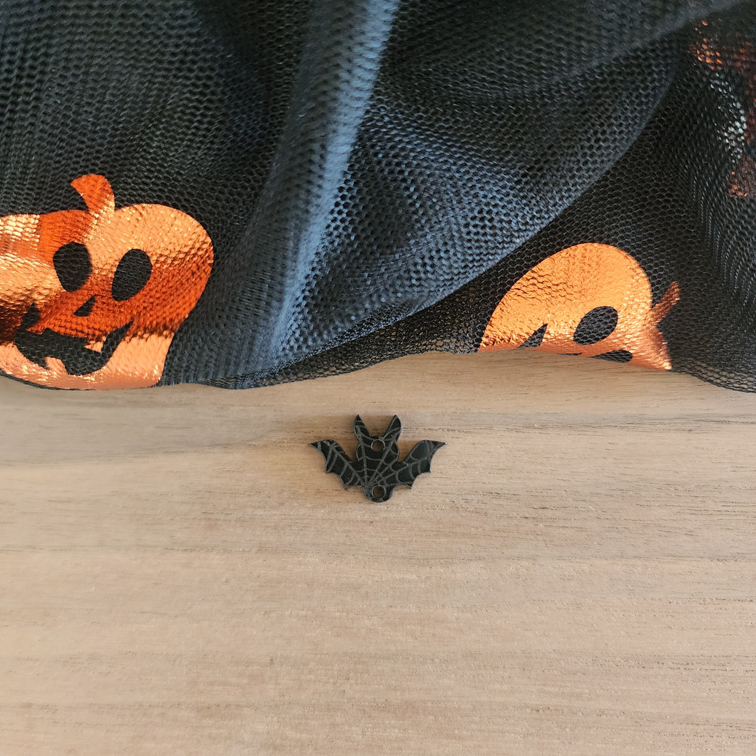 Halloween Acrylic Bat Double Hole Connector