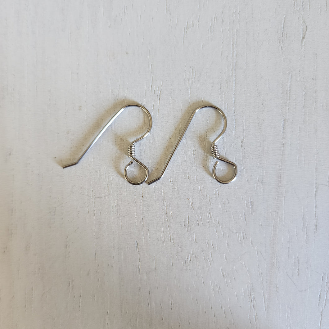 French Hook Extra Long/Large Loop Ear Wires - STAINLESS STEEL, 304 Stainless Steel