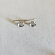 Load image into Gallery viewer, Ear Wire with Round Stud Bezel, 8mm - STAINLESS STEEL, 304 Stainless Steel
