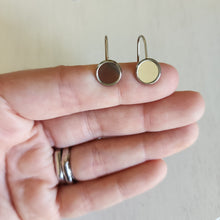 Load image into Gallery viewer, Ear Wire with Round Stud Bezel, 8mm - STAINLESS STEEL, 304 Stainless Steel
