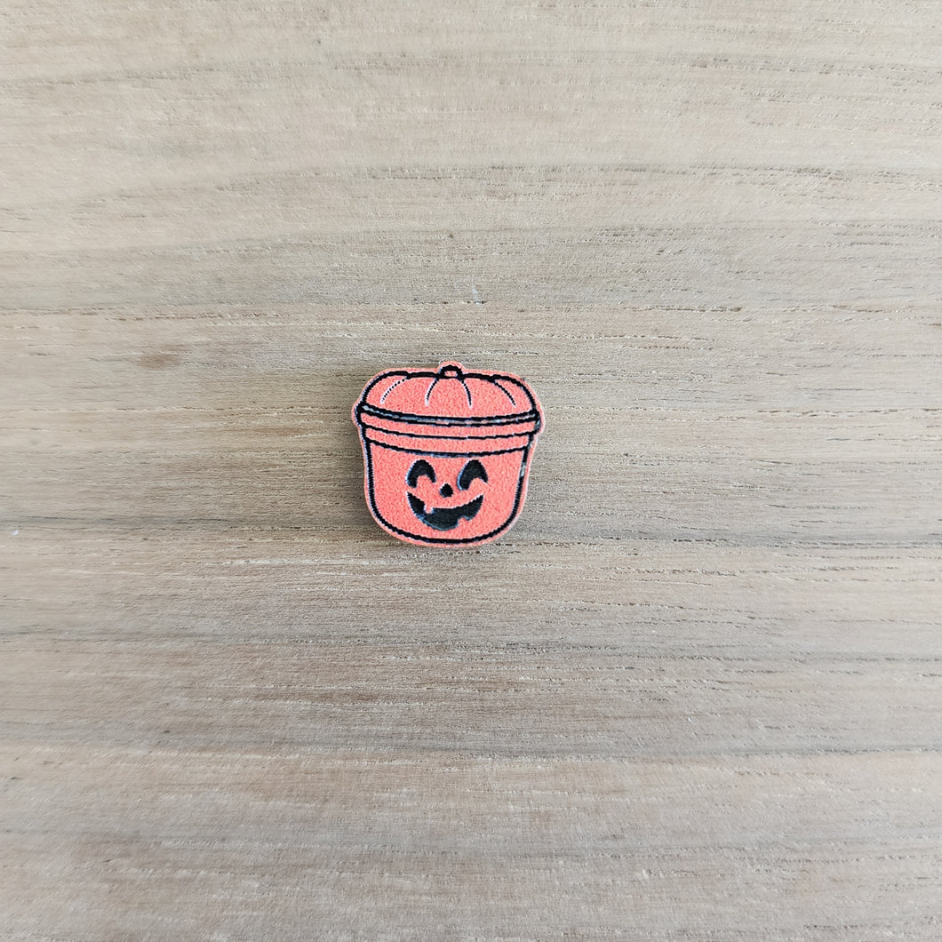 Halloween Acrylic Classic Boo Bucket Studs & Drops