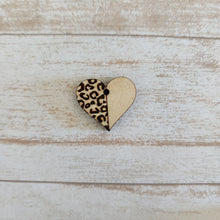 Load image into Gallery viewer, Valentine&#39;s Day Leopard Geo Heart Studs &amp; Drops
