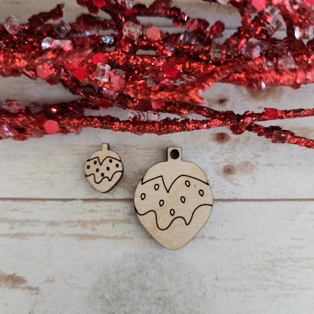 Valentine's Day Chocolate Covered Strawberry Stud & Drop