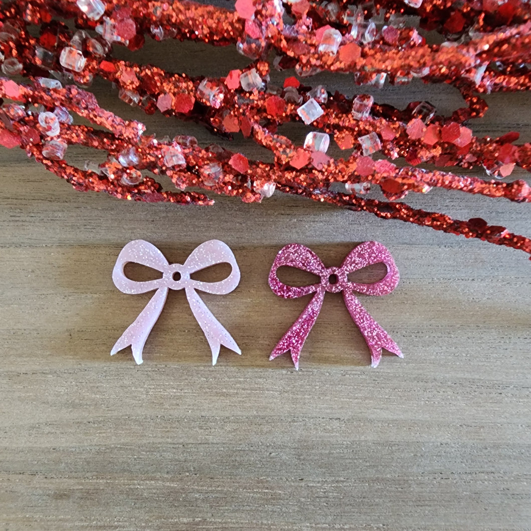 Valentine's Day Acrylic Bow with Medium Cutout Loops