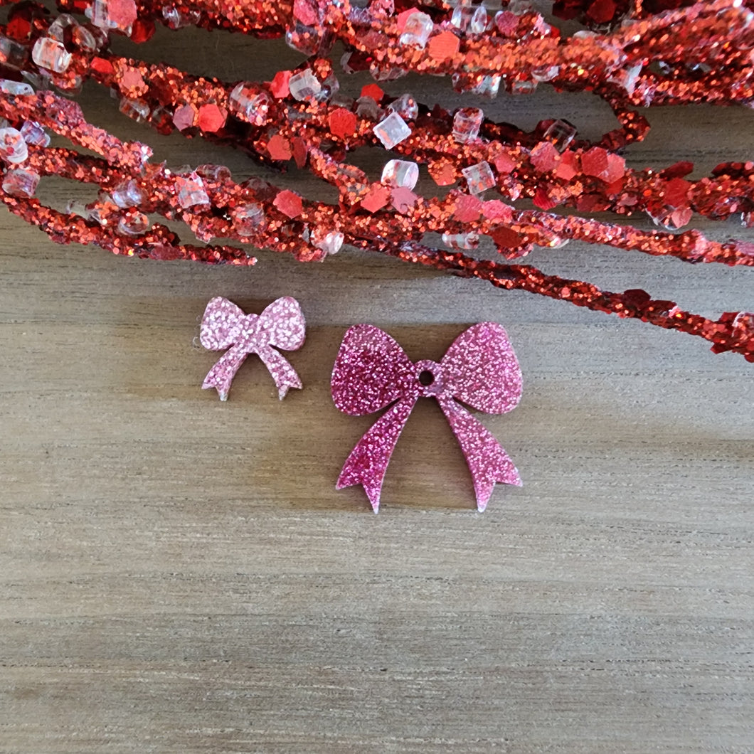 Valentine's Day Acrylic Bow with Large Loop