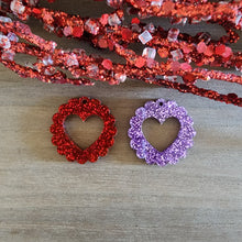 Load image into Gallery viewer, Valentine&#39;s Day Acrylic Scalloped Round Cutout Heart Drop
