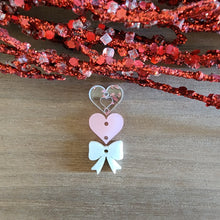 Load image into Gallery viewer, Valentine&#39;s Day Triple Cutout Heart, Heart, Bow Drops
