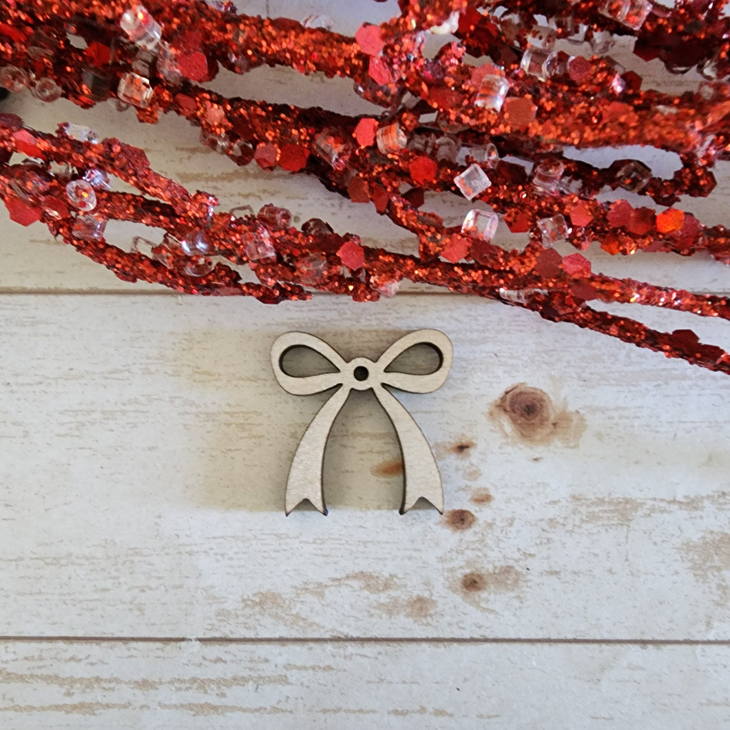 Valentine's Day Bow with Small Cutout Loop Drop