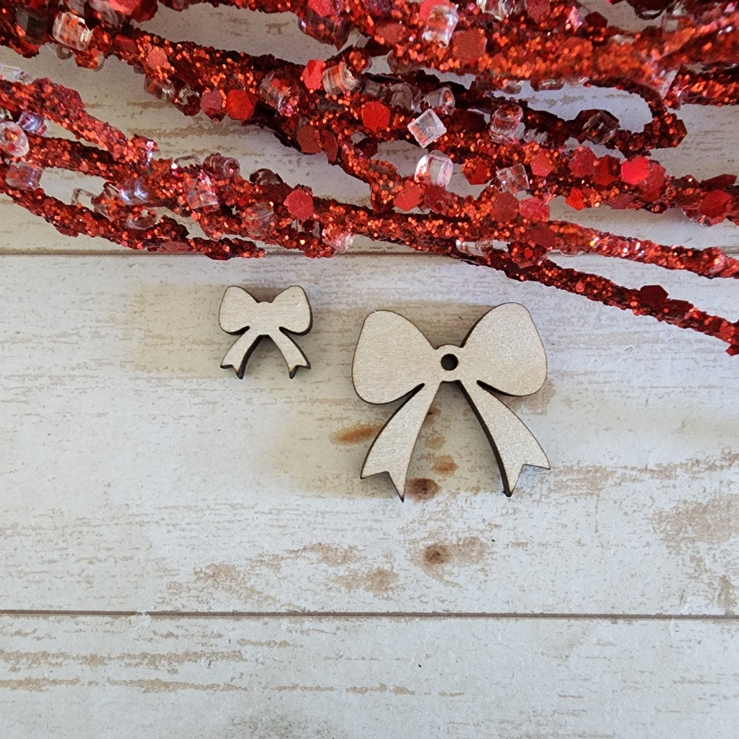 Valentine's Day Bow with Large Loop Stud & Drop