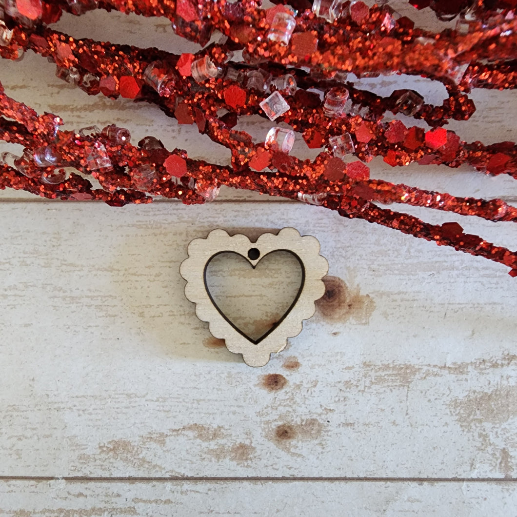 Valentine's Day Large Scalloped Cutout Heart Drop