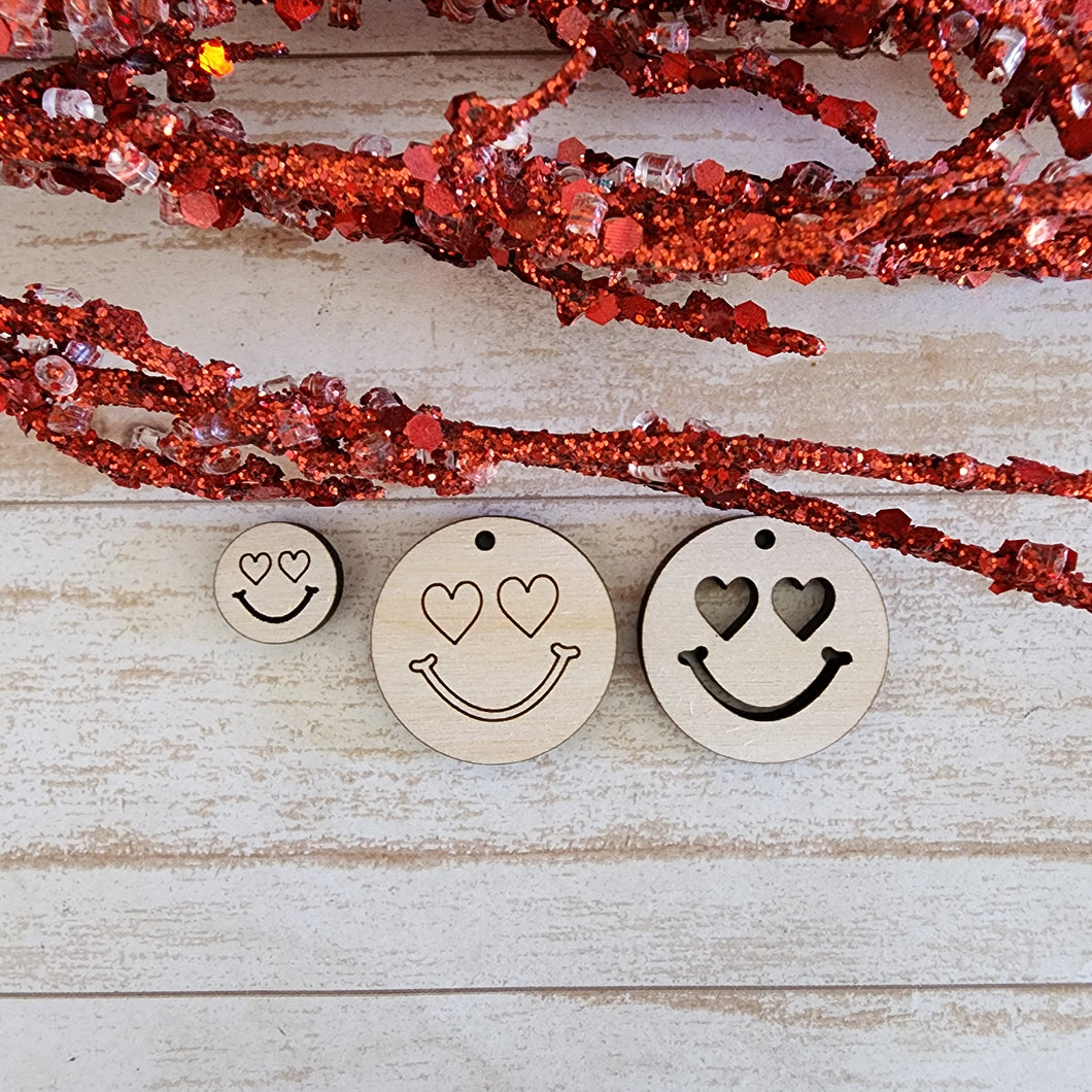 Valentine's Day Happy Heart Eyes Stud & Drops