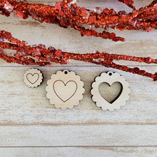 Load image into Gallery viewer, Valentine&#39;s Day Scalloped Round with Heart Stud &amp; Drops

