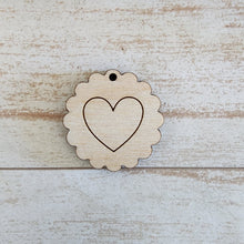 Load image into Gallery viewer, Valentine&#39;s Day Scalloped Round with Heart Stud &amp; Drops

