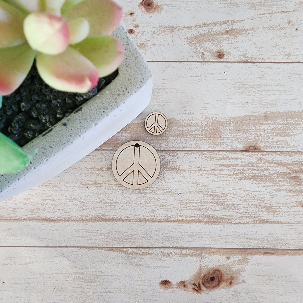 Peace Sign Stud & Drop