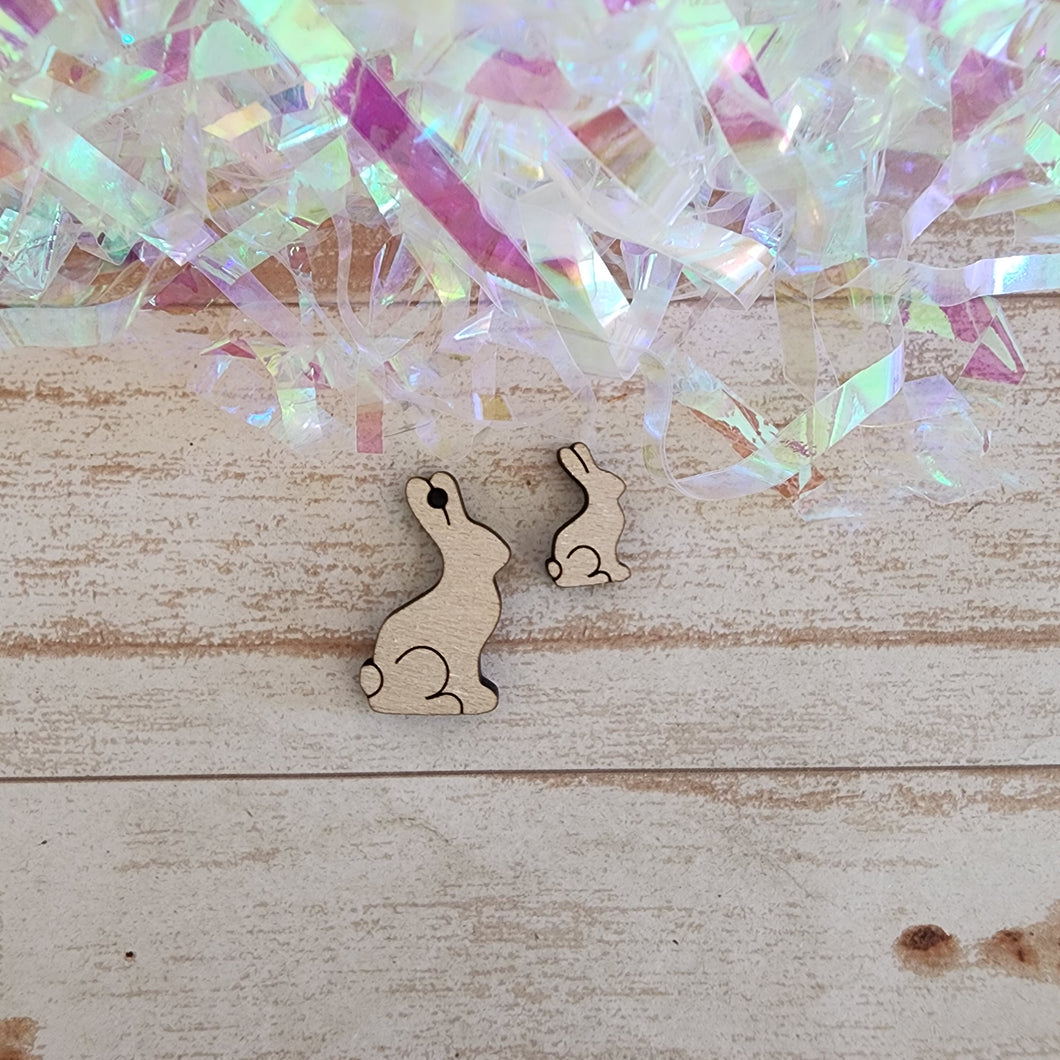 Easter Chocolate Bunny Stud & Drop