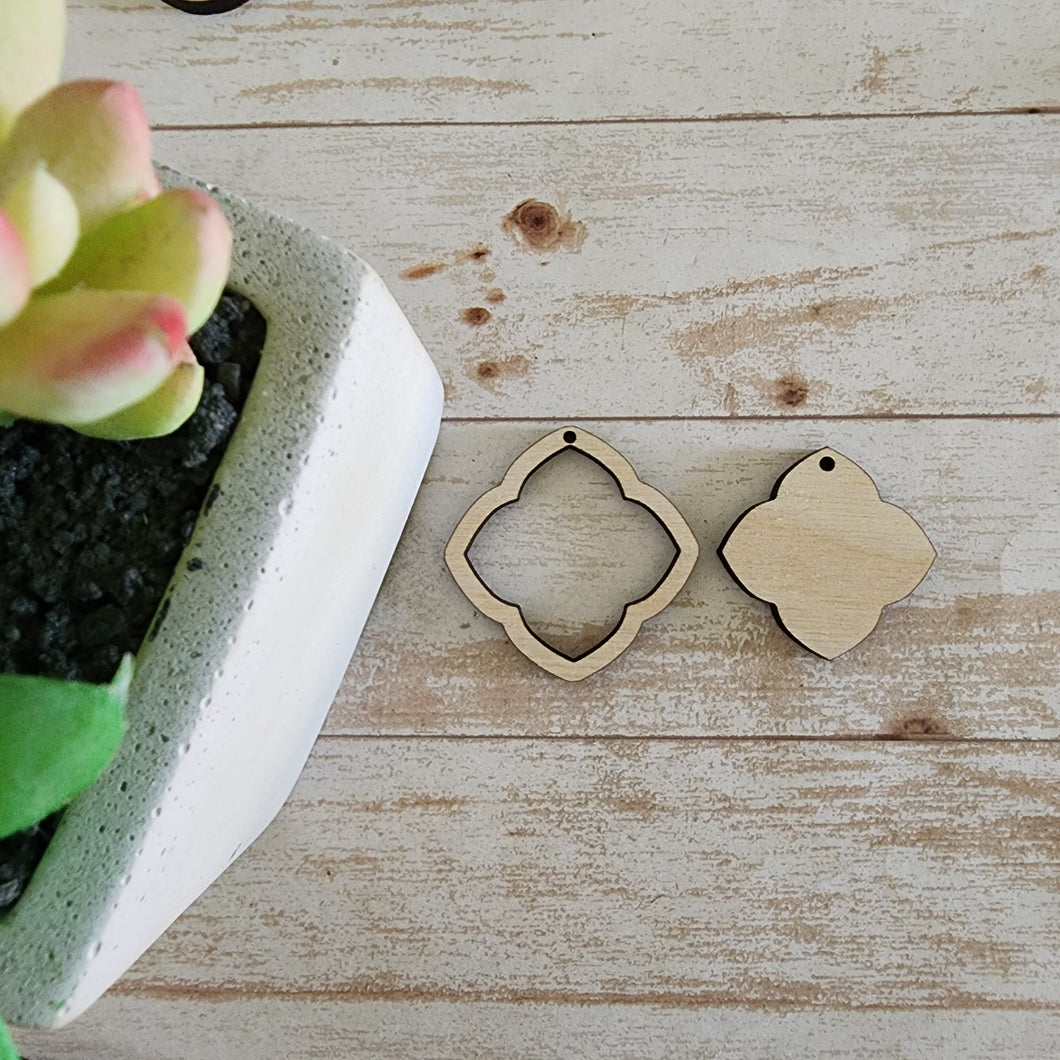 Moroccan Tile Hoop & Solid Drops Set