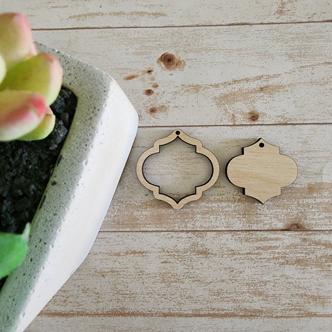 Quatrefoil Hoop & Solid Drops Set