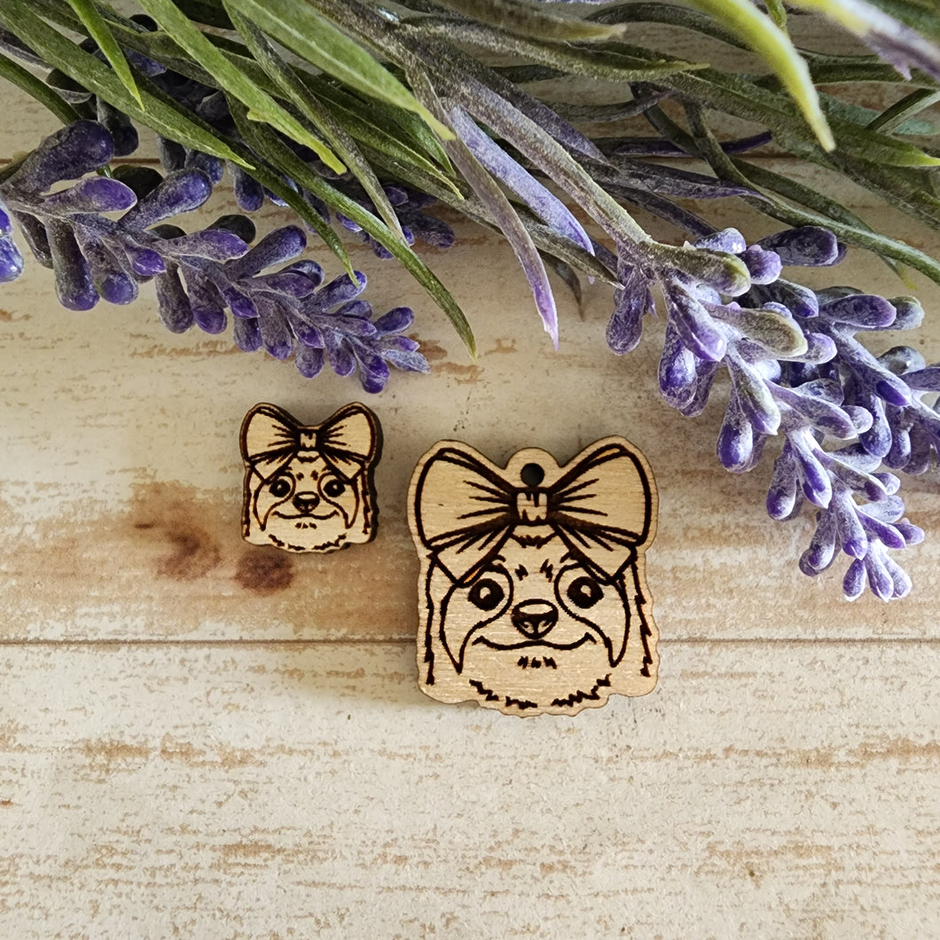 Sloth with Bow Stud & Drop