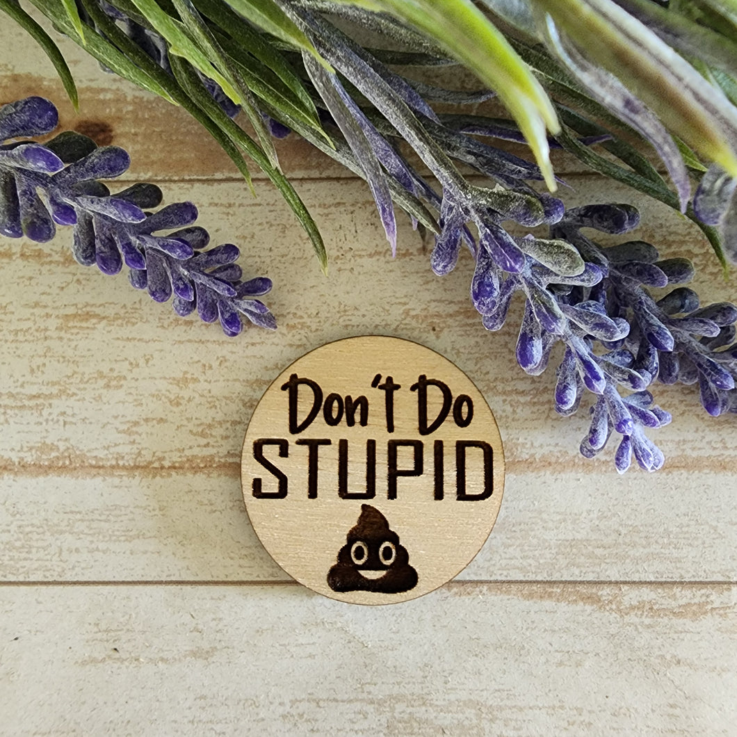 Don't Do Stupid 💩 Keychain/Magnet