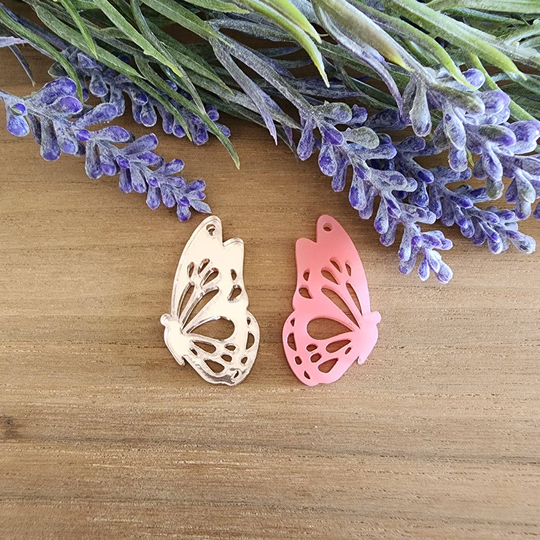 Butterfly Side Profile Acrylic Drop