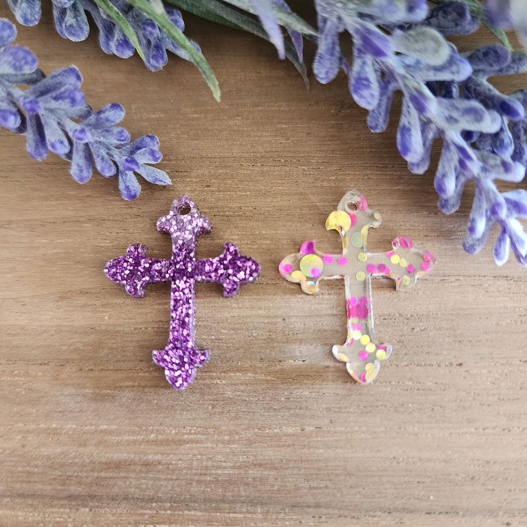 Decorative Cross Acrylic Drop