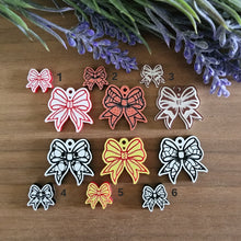 Load image into Gallery viewer, Acrylic Sports Bows Studs &amp; Drops

