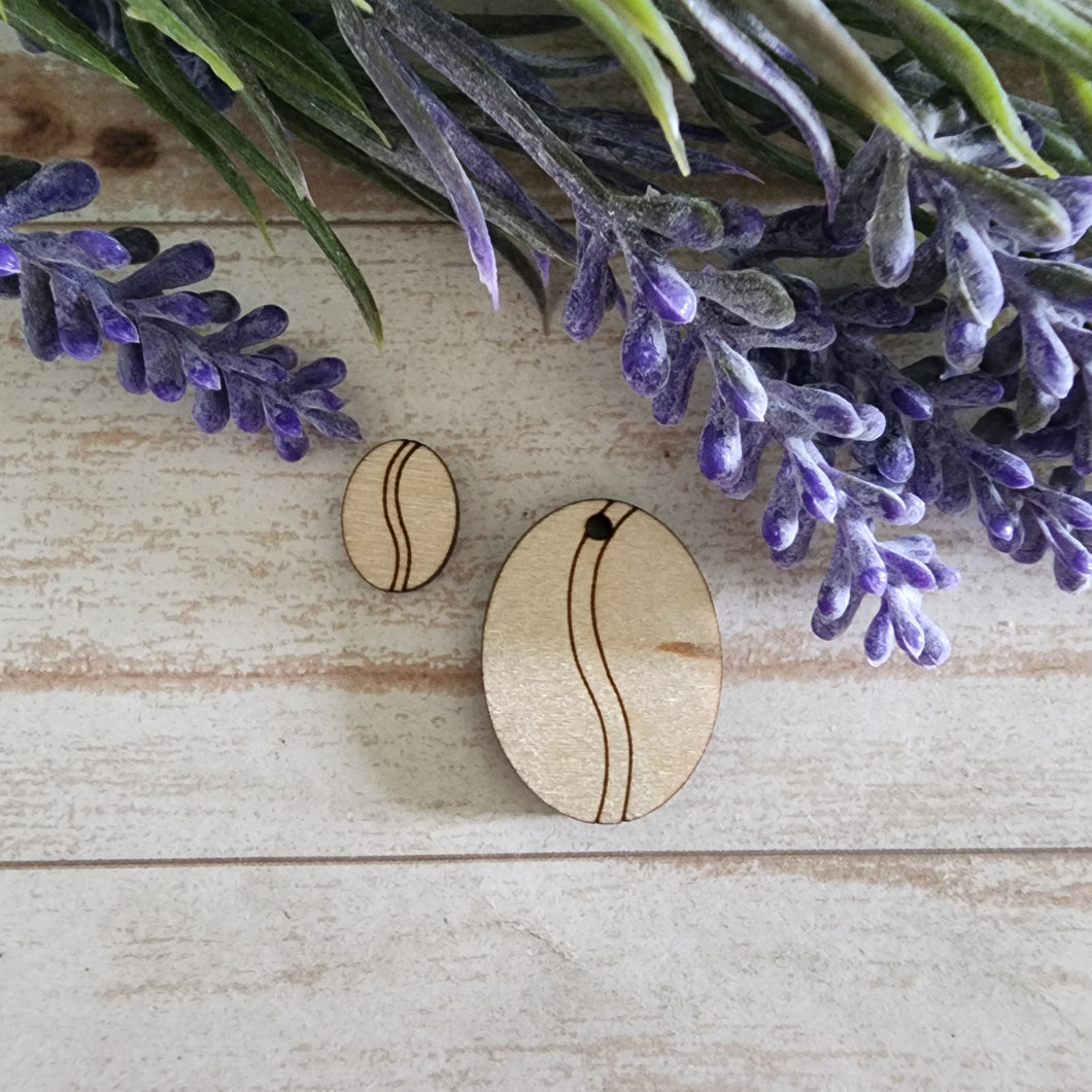 Coffee Bean Stud & Drop
