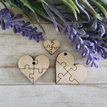 Load image into Gallery viewer, Puzzle Piece Heart Stud &amp; Drop
