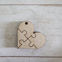 Load image into Gallery viewer, Puzzle Piece Heart Stud &amp; Drop
