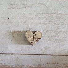Load image into Gallery viewer, Puzzle Piece Heart Stud &amp; Drop
