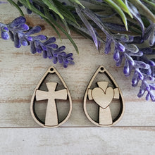 Load image into Gallery viewer, Cutout Cross Teardrops
