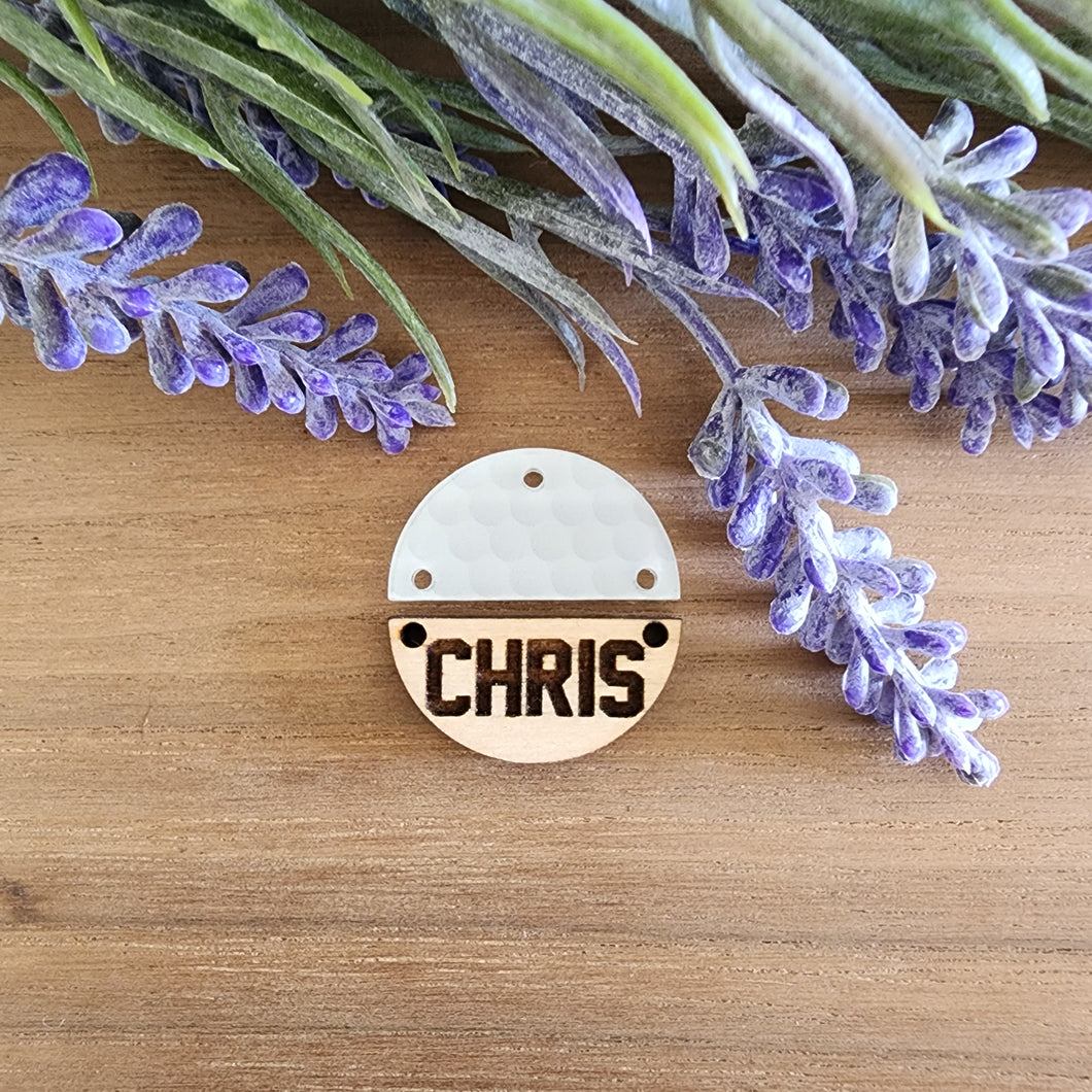 Acrylic & Wood Personalized Golf Drops