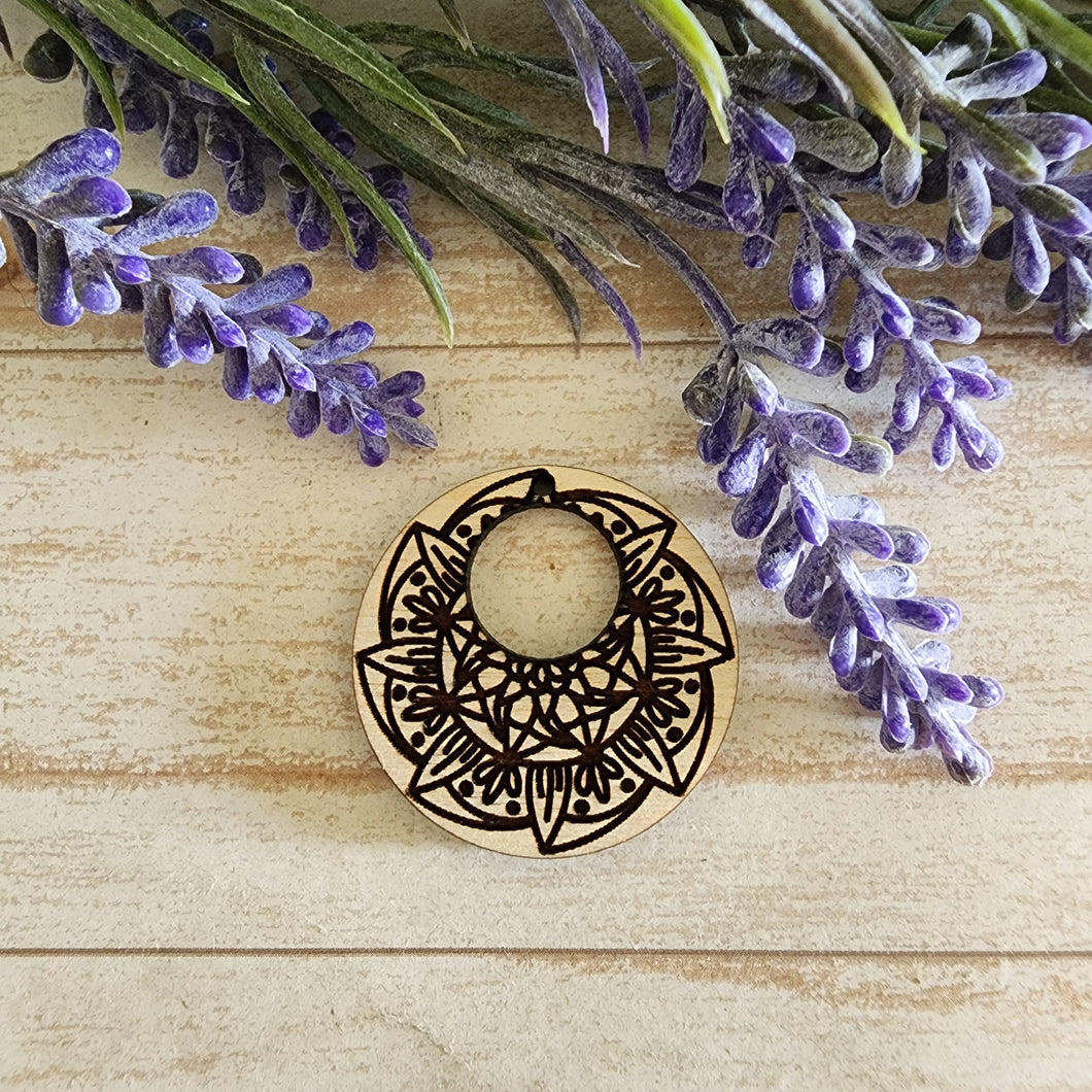 Spinning Mandala Cutout Round Drop