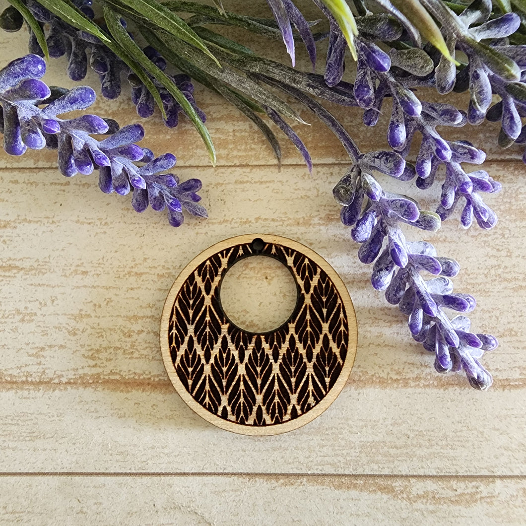 Organic Ferns Bordered Cutout Round Drop