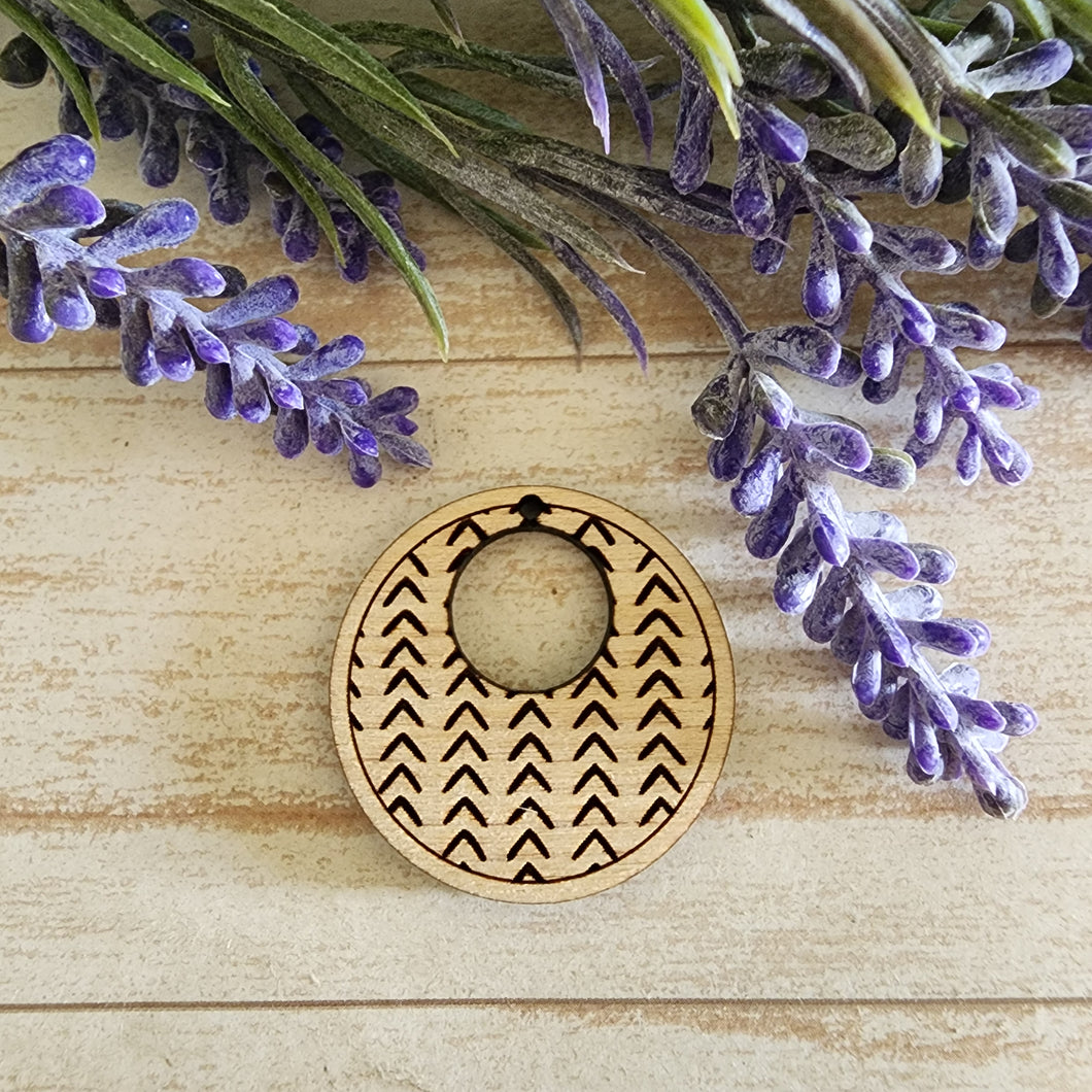 Mudcloth Bordered Cutout Round Drop
