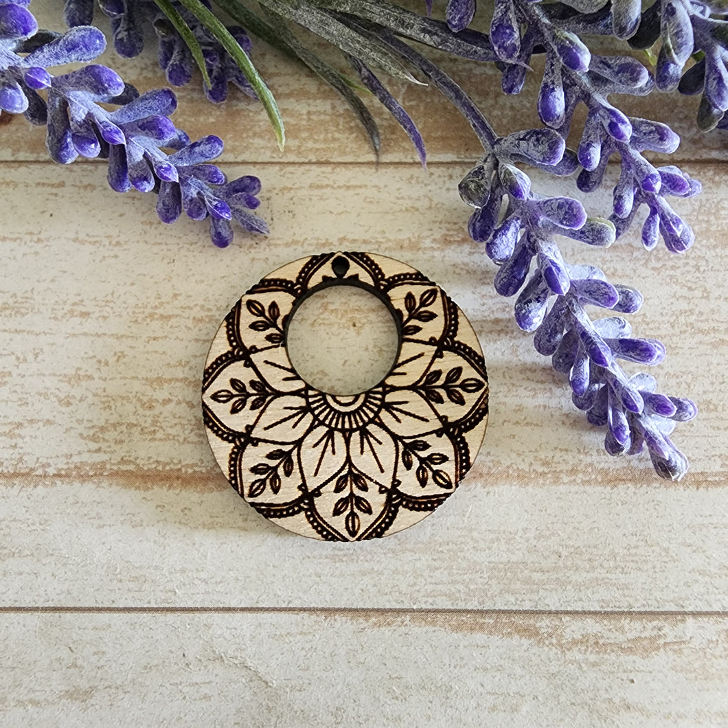 Flower Mandala Cutout Round Drop