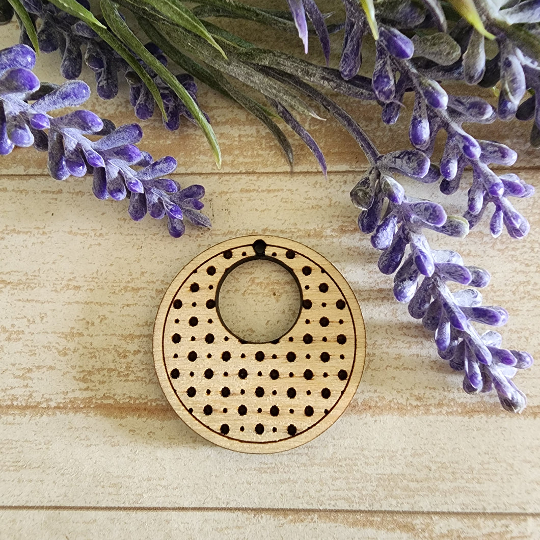Dots Bordered Cutout Round Drop