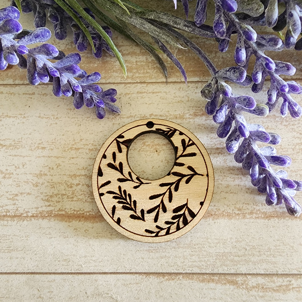 Sprigs Bordered Cutout Round Drop