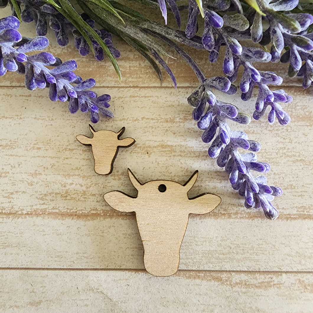 Bull Head with Horns Stud & Drop