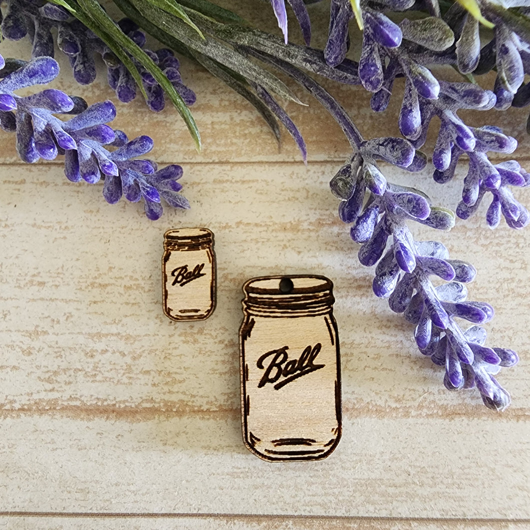 Mason Jar Stud & Drop